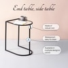 Contemporary Iron Side Table in  Finish - Set of 2