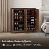 Webster 48 Pair Shoe Rack in Classic Walnut Finish