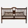 Nilaya Sheesham Wood Queen Size Non Storage Bed in Provincial Teak Finish