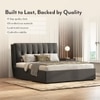 Bornholm Upholstered Storage Bed In Hydraulic in Queen Size with Urban Grey Colour