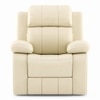 Griffin One Seater Manual Recliner in Ancient Ivory Cream Leatherette