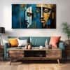 The Castle Decor Woman Abstract Wall Painting Wooden Framed Digital Painting 27x48 Inch (Style 8)