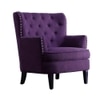 Brogen Fabric Accent Chair in Purple Colour