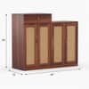 Danta Sheesham Wood  Shoerack  In Provincial Teak Finish with Rattan Door