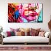 The Castle Decor Woman Abstract Wall Painting Wooden Framed Digital Painting 27x48 Inch (Style 4)