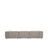 Elegantedge Wood Right Aligned 3-Seater With Upholstery Non Storage Sofa In Grey Colour