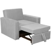 Bella One  Seater Pull Out Fabric Sofa Cum Bed Grey