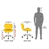 Beautiful Leatherette Dining Chair in Yellow Colour