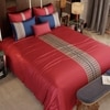 Stoa Paris Super King Bedsheet  Bedsheet, Flirty Red, Mystique Blue