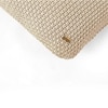 Moss Knit Foil Print Cushion Cover  Pale Whisper Silver 16X16 Inches