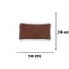 Popcorn Knit Rust Decorative Cushion Cover 12 x 20 Inches