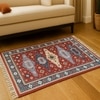 Luxe Home Polyester Killim Design Carpets with Tassel Latex Backing (3x5ft Multi)