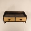 Golden Oak Wooden Wall Shelf With Drawers & Key Holders