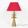 Gloucester Metal Table Lamp With Maroon Cotton Shade