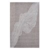 Handmade Wool Silk Area Rug Abstract Contour Taupe 10 x 14 Feet Carpet