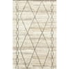 Jaipur Rugs Geometric Polyester 5x8 Feet White And Dark Brown Hand Knotted Rug Carpet