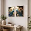 The Castle Decor Peacock Vastu Wall Art Set of 2 10x13 Inch