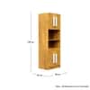 Hexa Red Crockery Unit Multipurpose Wooden Storage Cabinet in Giant Wood Colour