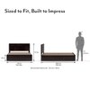 Astoria Solid Wood Queen Size Box Storage Bed In Mahogany Finish