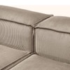 Elegantedge Wood Right Aligned 3-Seater With Upholstery Non Storage Sofa In White Colour