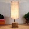 Alaina White jute & solid wood table lamp