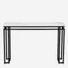Regent Metal Console Table in Black Finish with Porcelain Top
