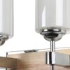 Eliante Modern Wall Lights Mild Steel & Glass Material Chrome, Brown & White Finish