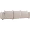 Scandinavian Clio Three Seater Sofa in Cream White Finish Pet Friendly