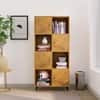 Hexa Engineered Wood Bookshelf Multipurpose Storage Rack in Giant Wood and Frosty White