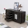 Hexa Red Multipurpose Storage Cabinet With 4 Drawer 3 Door in Flower Wenge Colour