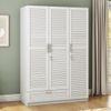 Bennis Engineered Wood 3 Door Wardrobe Without Mirror in White Finish