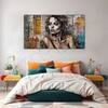 The Castle Decor Women Abstract Wall Painting Wooden Framed Digital Painting 27x48 Inch (Style 7)
