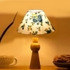 Devansh Multicolor Cotton Table Lamp With Wood Natural Base (10X18 Inches)-38