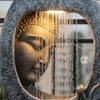 Buddha Face Shower Dark Grey Fiber Glass Indoor Fountain With Stand