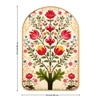 Mughal Floral Wall Art Painting Set of 2 with Gold Frame 16 x 24 Inch