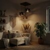 Star Brown Solid Wood Cluster Hanging Light