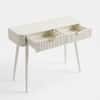 Selin Solid Mango Wood Storage Dressing Table Warm White