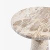 Monk Marble Side Table in Beige Colour