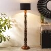 Camryn Brown Cotton Shade Floor Lamp