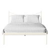 Camden Metal Non Storage King Bed in Glossy Ivory Finish
