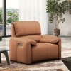 Leeroy Leather One Seater Motorized Recliner in Hazelnut Tan