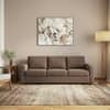 Apollo High Back 3 Seater Fabric Sofa in Daschund Brown Colour