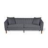 Mid Century Fabric Sofa (Dark Grey)