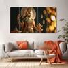 The Castle Decor Goddess Laxmi Wall Painting Wooden Framed 27x48 Inch (Style 1)