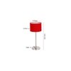Will Red Fabric Shade Table Lamp with Steel Steel Base