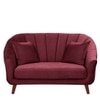 Nilo Velvet 2 Seater Sofa in Maroon Colour