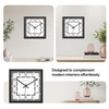 Modern Square Wall Clock with Graphic Frame and Bold Numerals