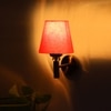 Devansh Metal Electric Wall Light in Gold Colour with Orange Shade Count of 1 Light