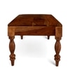Hudson Sheesham Wood Traditional Rectangle Coffee Table In Natural Teak Finish