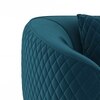 Amora 3 Seater Fabric Sofa In Night Blue Velvet Colour